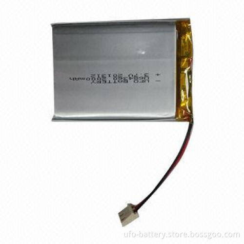 Rechargeable Lithium Polymer Battery, 3.7V, 2,000mAh